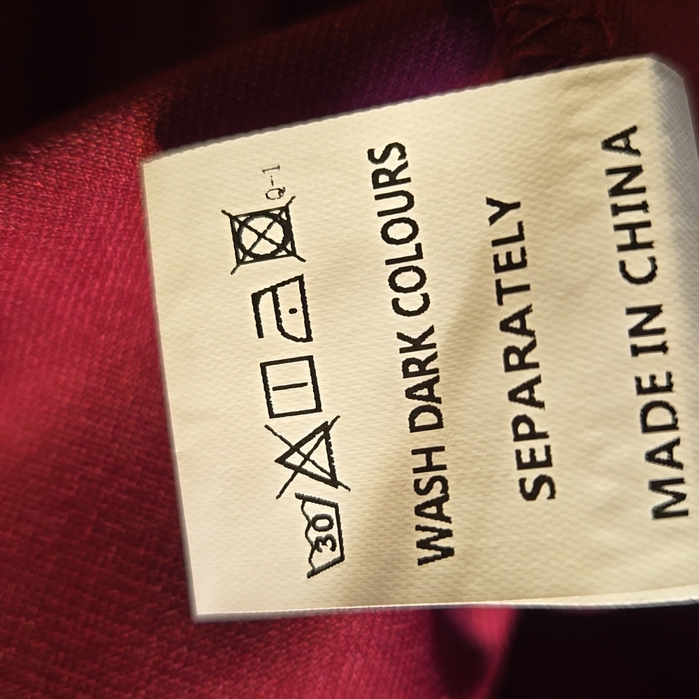 Ouges-Burgundy short sleeved pullover jersey knit swing dress Sz L NWT - Picture 8 of 8